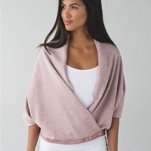 Lululemon Athletica mint green & black stripe vinyasa wrap wear as shawll, scarf